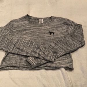 “Pink” long sleeved, cropped tee shirt.